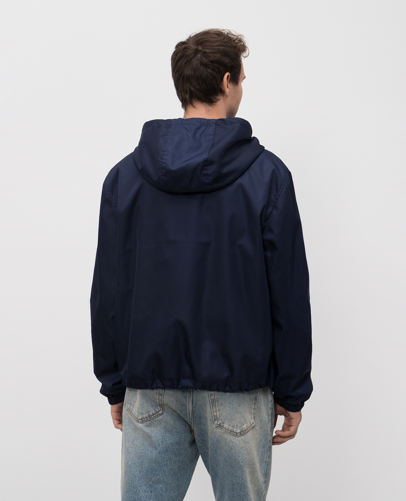 Blue jacket with logo emblem Versace 4