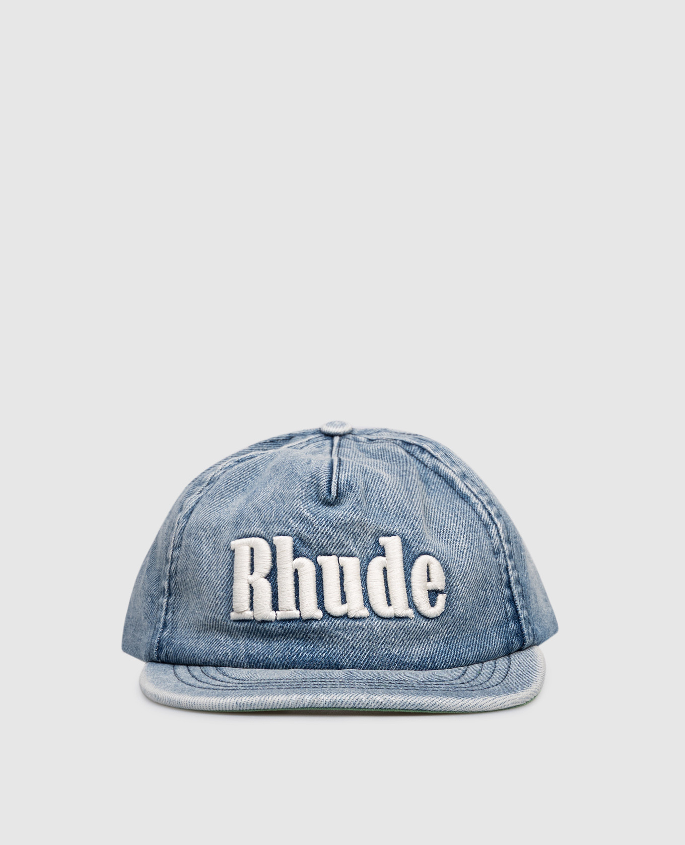 

Blue denim cap with logo embroidery Rhude, Light blue
