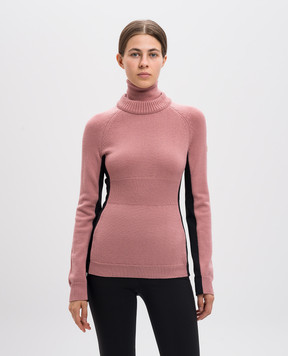 Moncler Grenoble Pink wool sweater with logo J20989F00002A9462