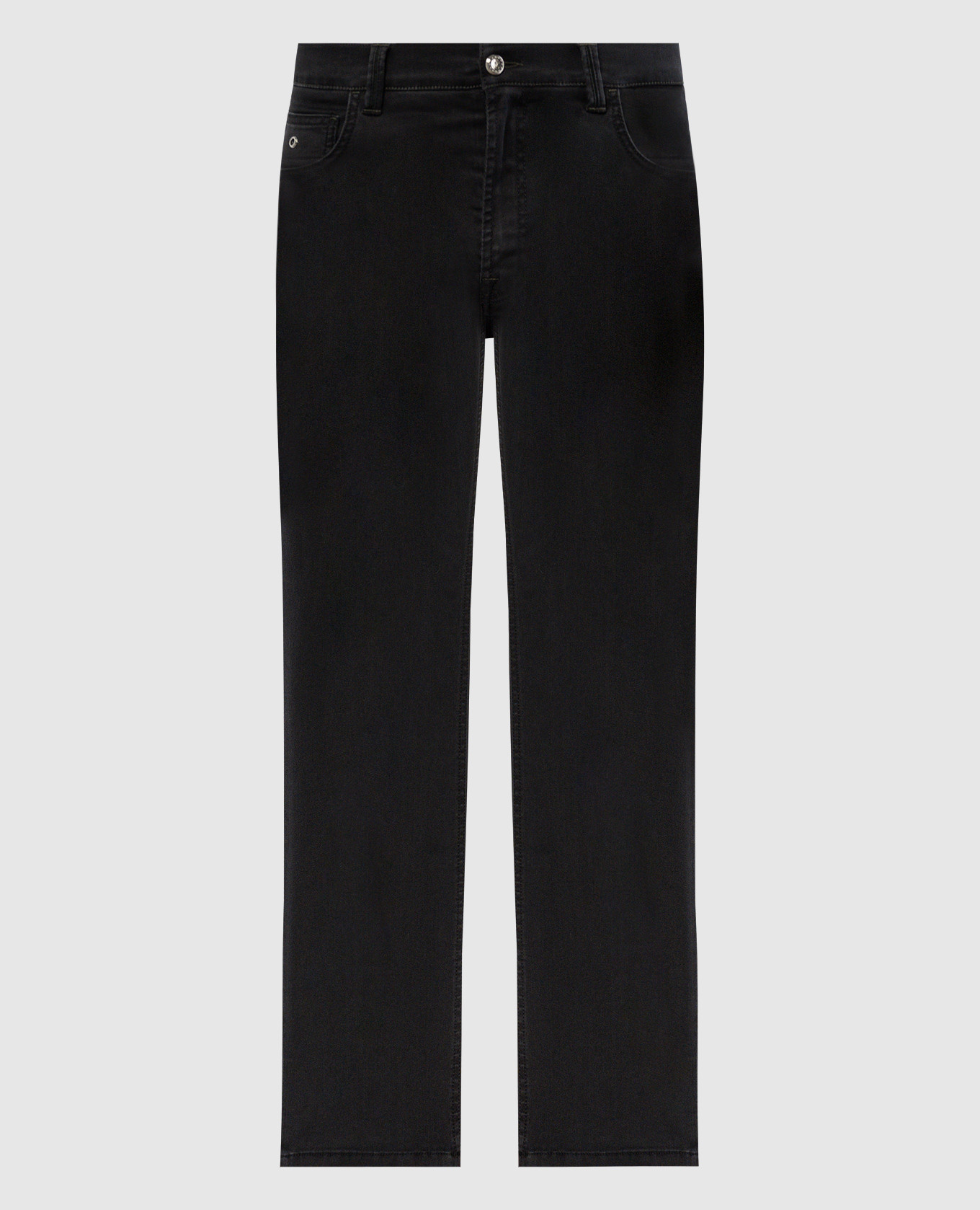 Gray jeans with logo patch Stefano Ricci
