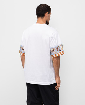Dolce&Gabbana White silk printed t-shirt G8SB2TG7PJO
