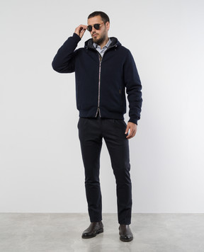 MooRER Blue down jacket BRIGNO made of wool and cashmere BRIGNOMRW