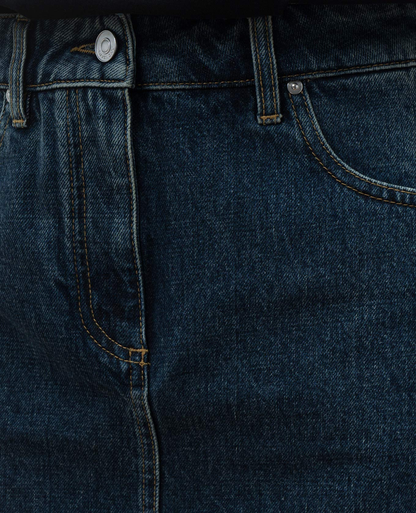 

Blue denim mini skirt with a frayed effect Givenchy