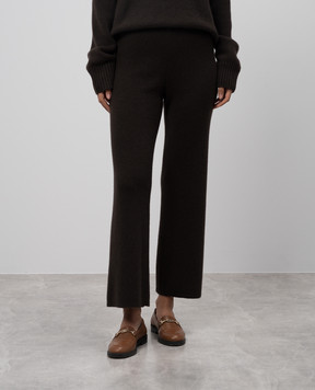 LISA YANG Brown Cashmere Heather Pants 202150