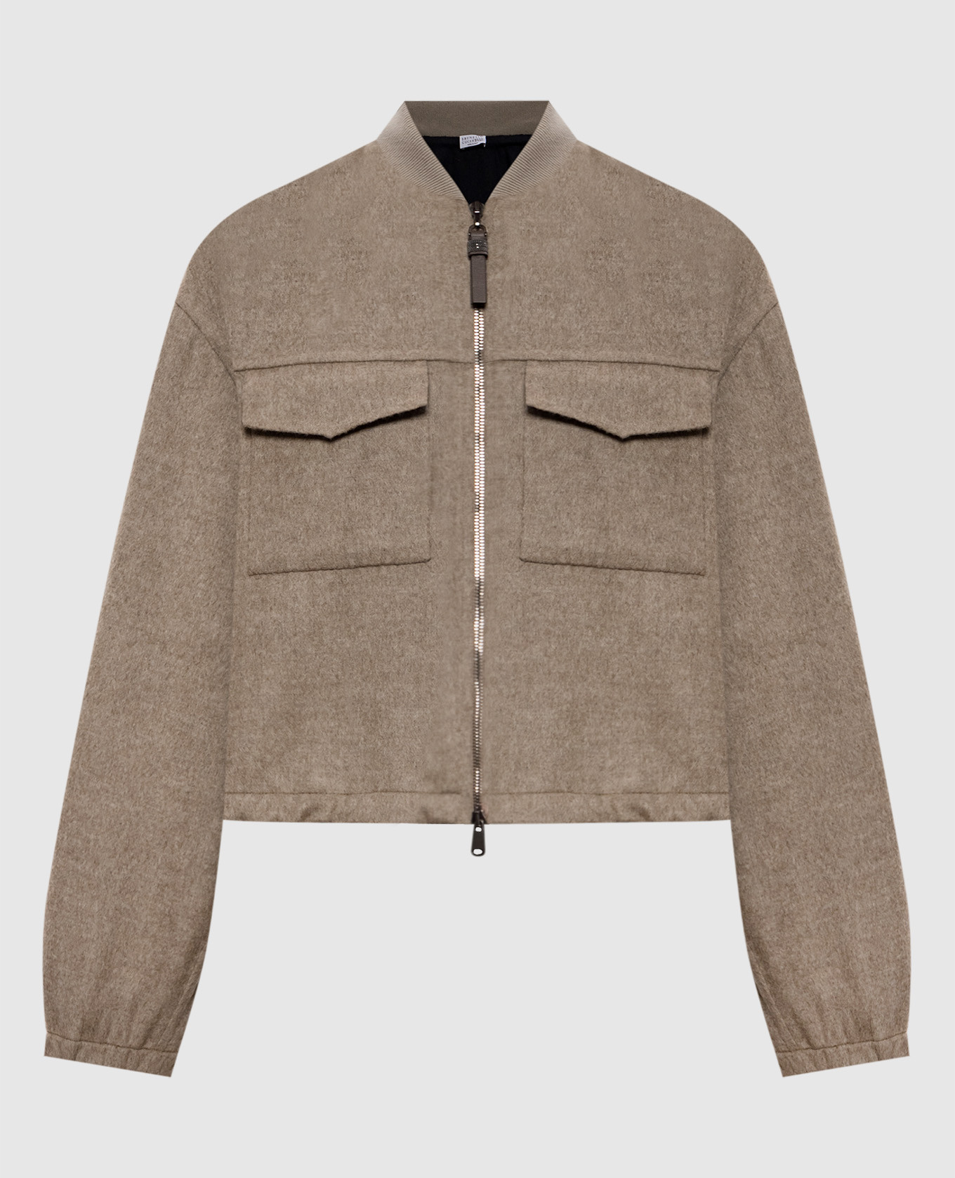 

Brown wool bomber jacket Brunello Cucinelli