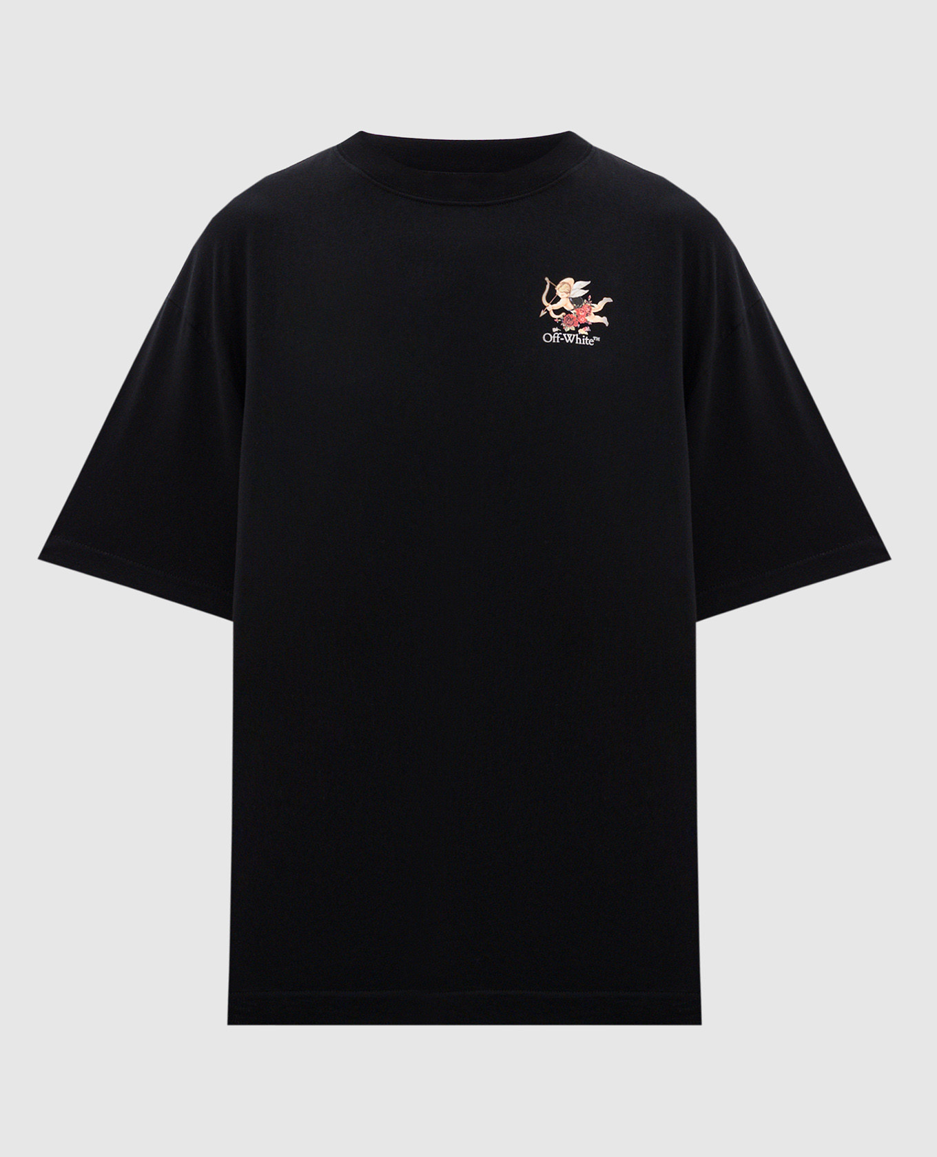 

Black T-shirt with branded embroidery Off-White