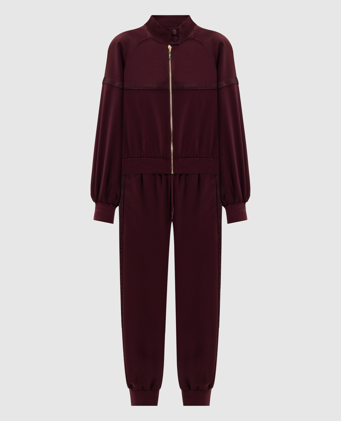 Burgundy tracksuit with logo pattern Twinset