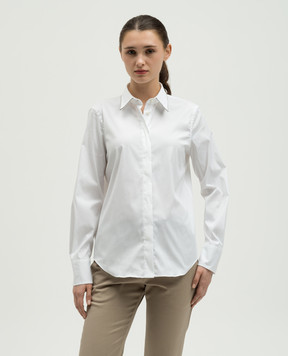 Brunello Cucinelli White shirt with monil chain MP091MA606