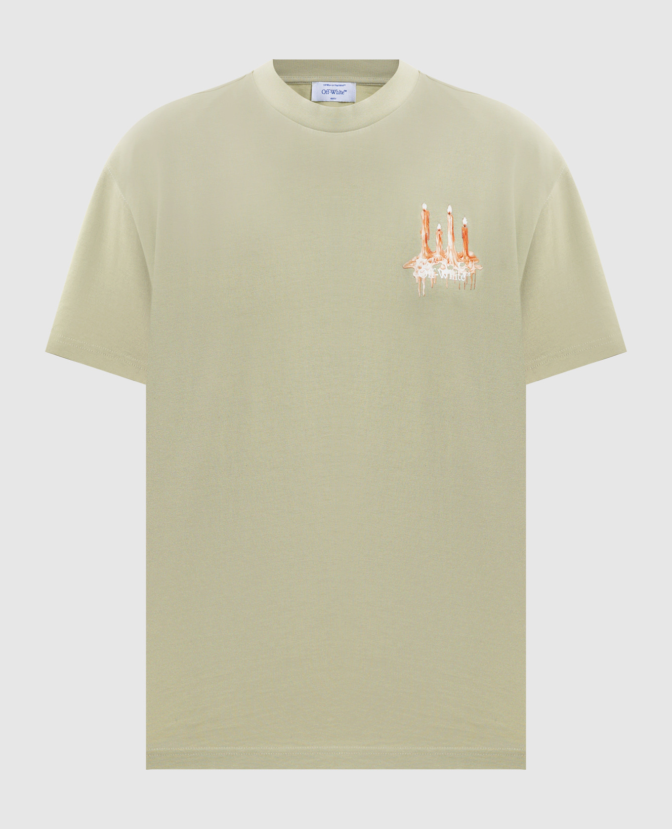 Green t-shirt with Candles Arrow print Off-White