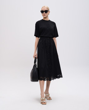 Twinset Black T-shirt with embroidery 251TP2730