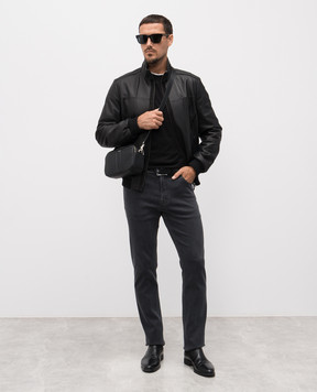 Stefano Ricci Black sweater made of wool, silk and cashmere KE08004G01E25374