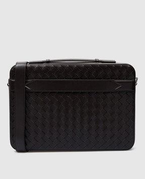 Bottega Veneta GETAWAY brown leather business bag with Intrecciato weave 786662V2HL1