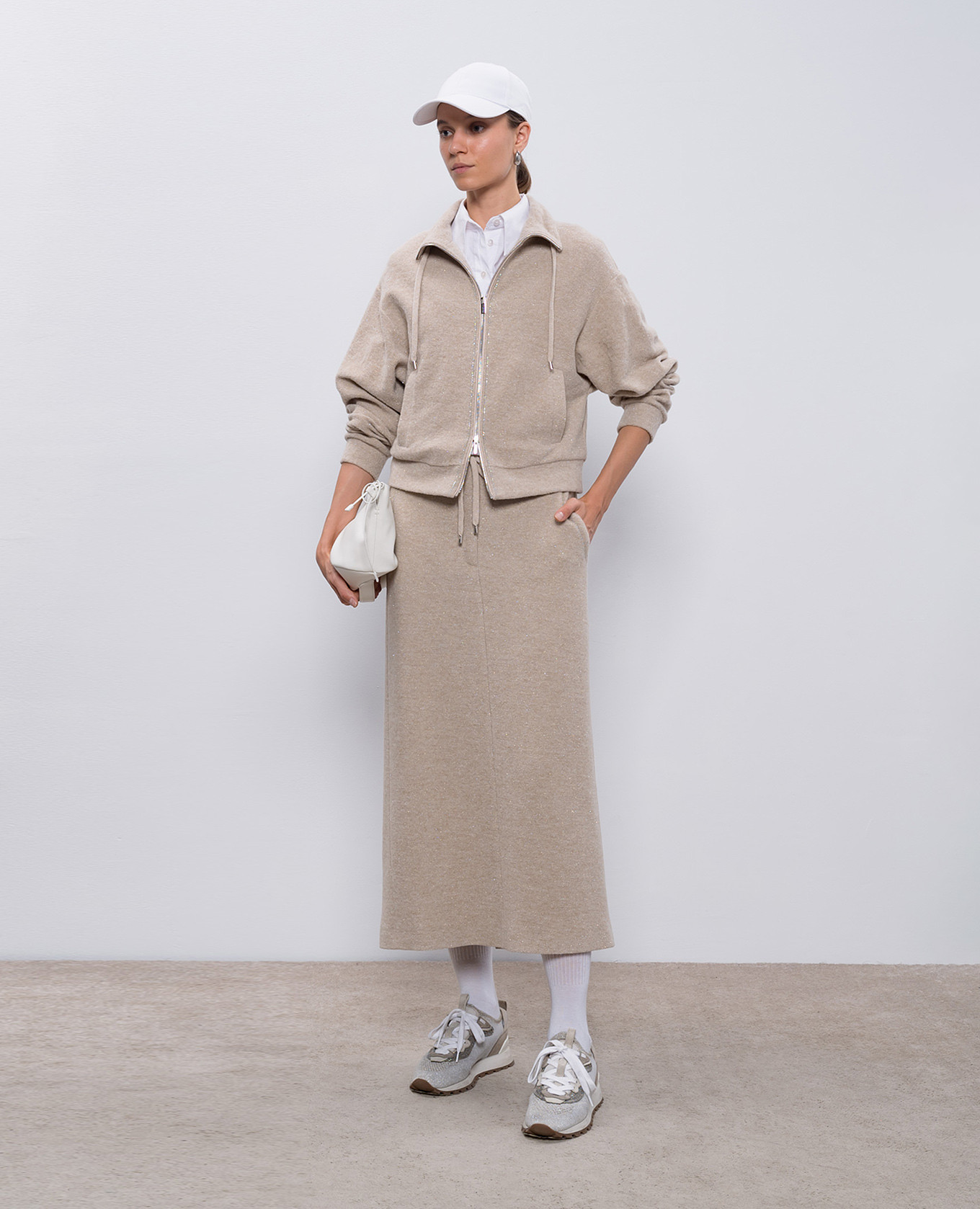 

Beige sports jacket with lurex Peserico