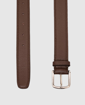 Babe Pay Pls Brown embossed leather belt 0C004