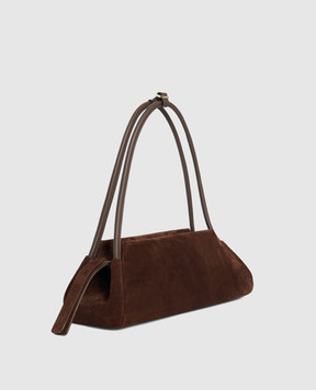 Santoni Brown suede tote bag with logo DFBBA2794BAHIOM