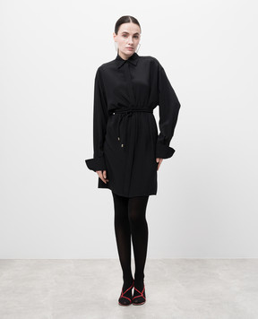 Max Mara Sportmax Black EOLIE silk shirt dress EOLIE