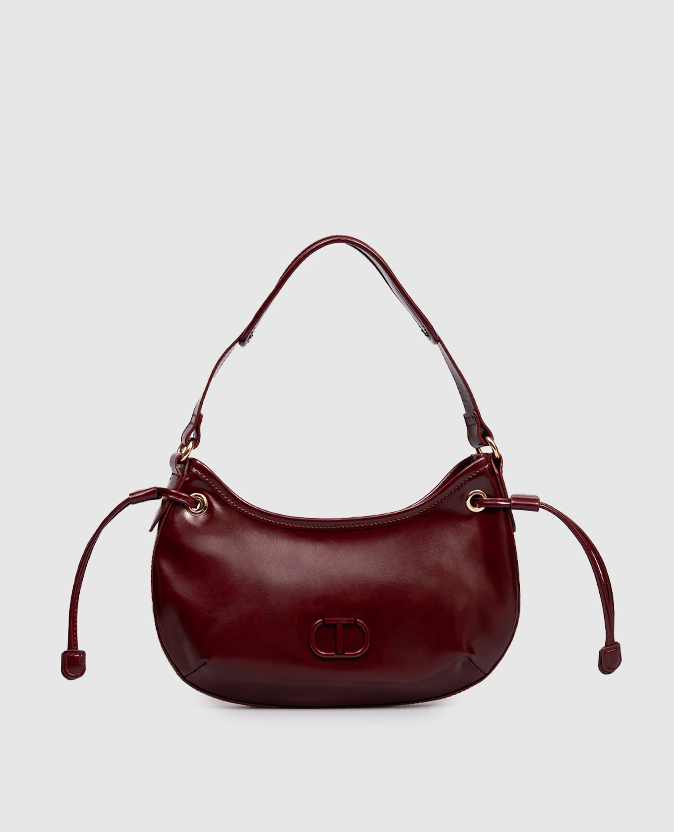 

Burgundy hobo bag Glossy Twinset