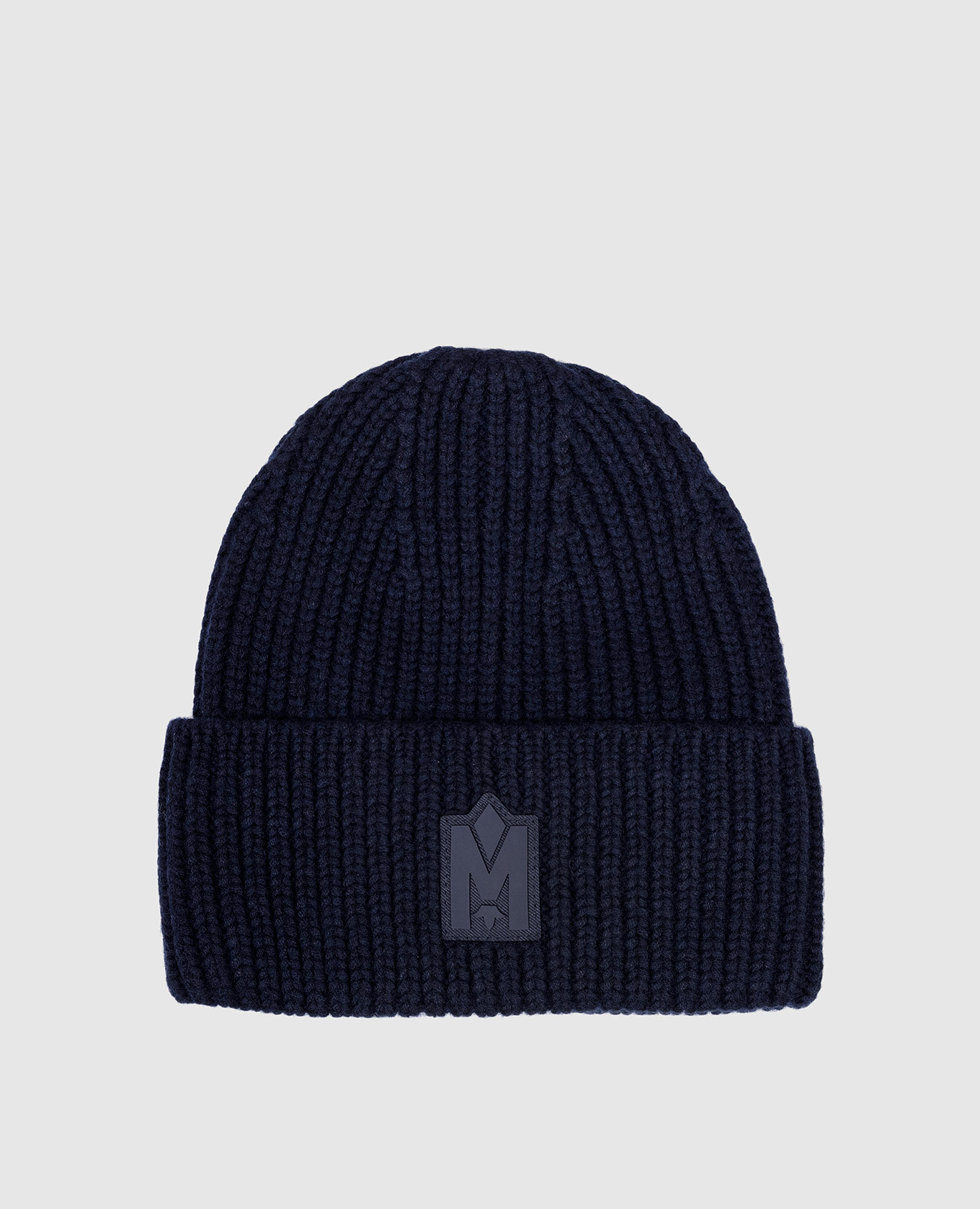 Blue Jude-WZ wool cap with textured logo Mackage