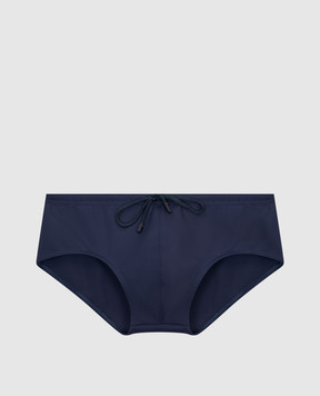 Vilebrequin Blue swimming trunks with logo patch NUGE9G03