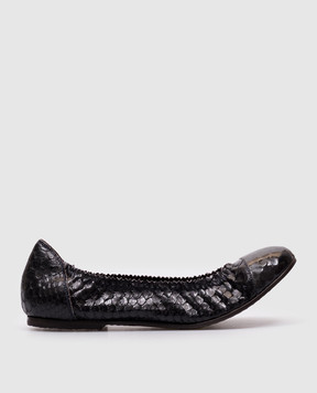 Brunello Cucinelli Blue python leather ballet flats MZDCUC764