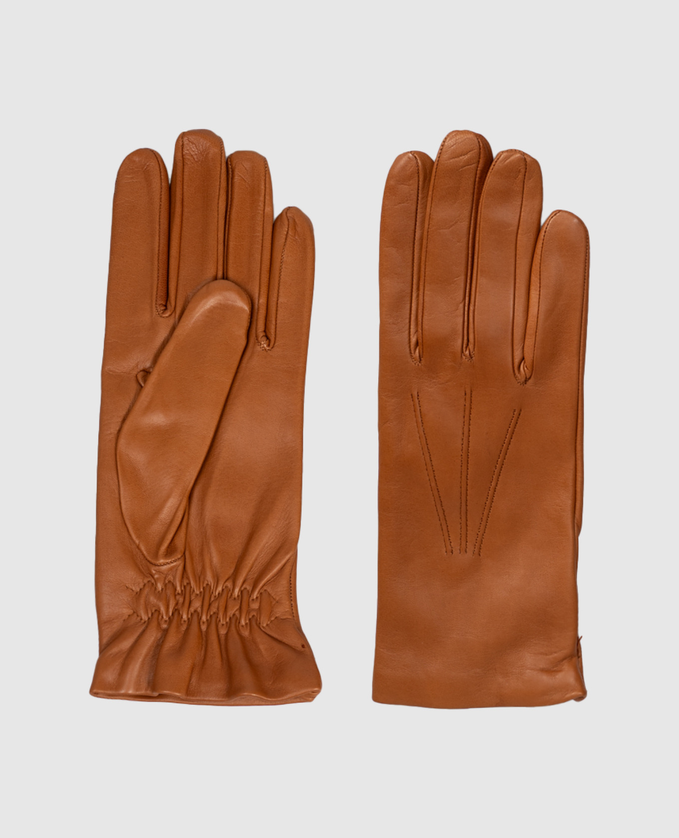 Brown leather gloves Babe Pay Pls