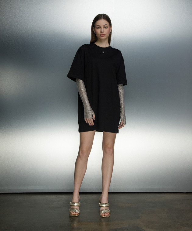 Tシャツ・カットソー GIUSEPPE DI MORABITO Embellished mesh t-shirt dress Giuseppe Di Morabito crystal-embellished T-shirt Dress