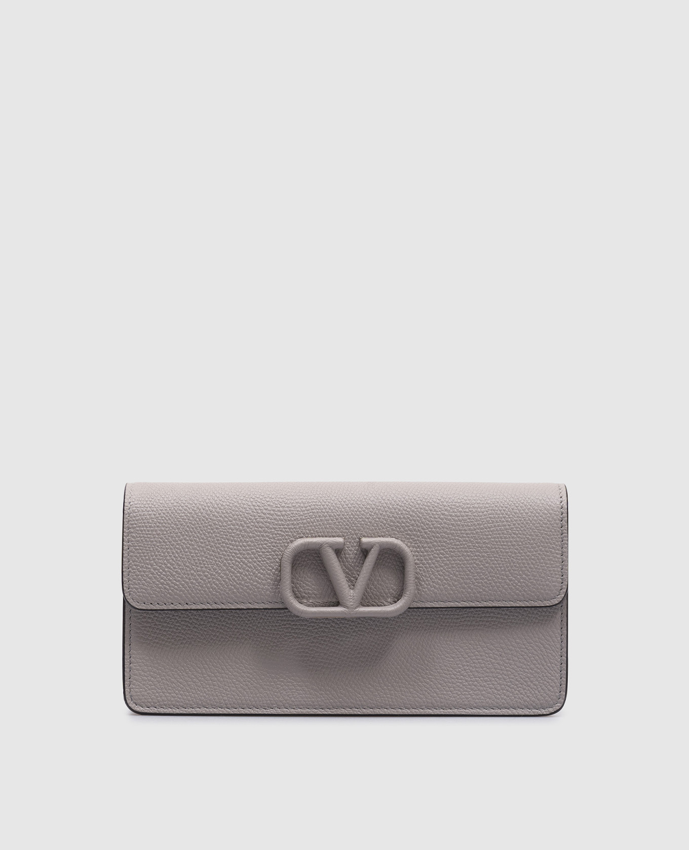 

LOCO gray leather clutch Valentino, Grey