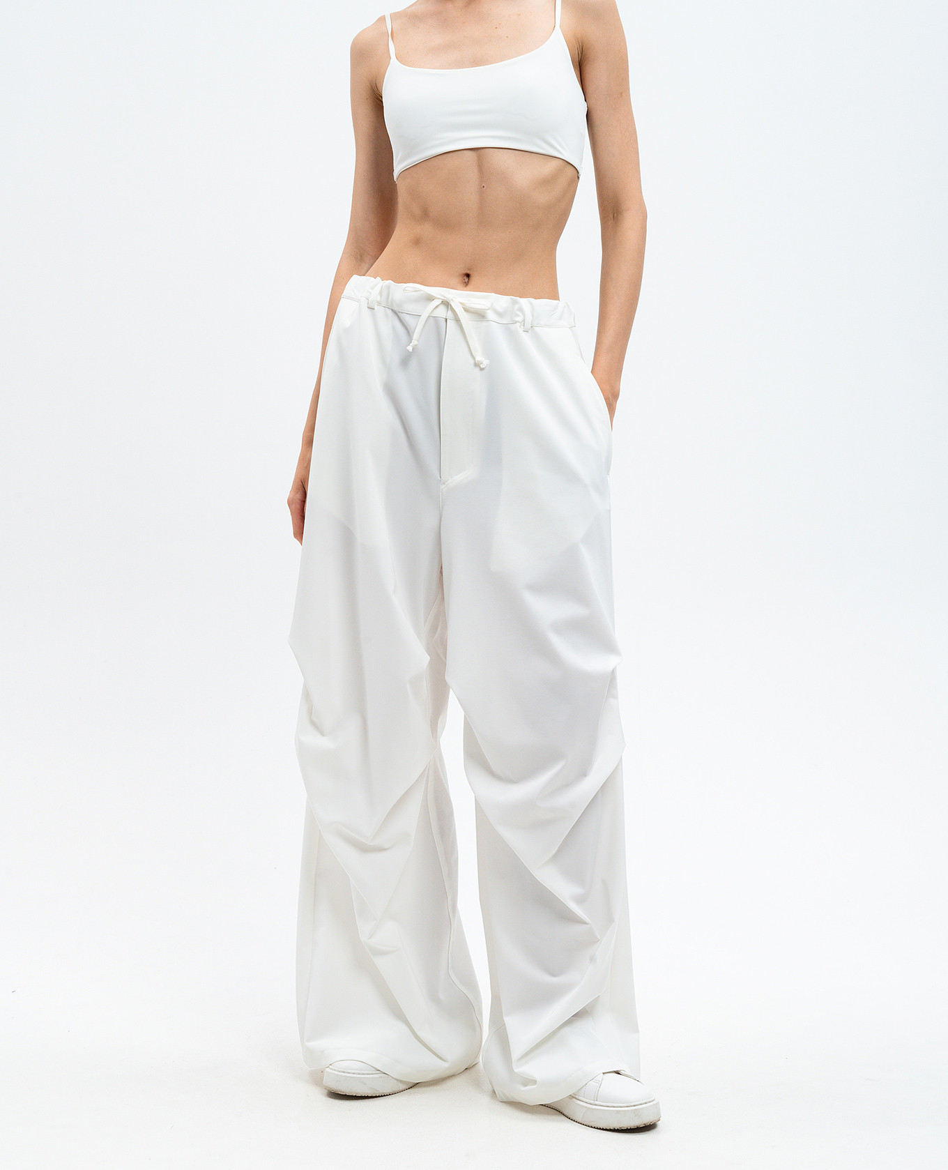 

White pants with snaps Maison Margiela MM6