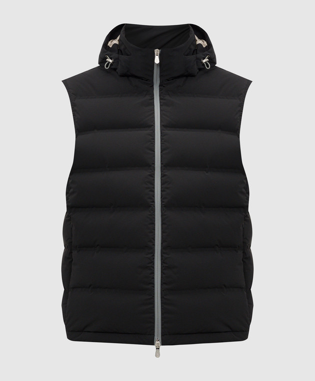 Brunello Cucinelli - Black quilted down vest MM4911995