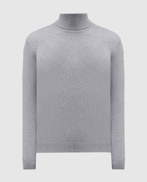 MooRER TODI grey cashmere and silk golf shirt TODIWS5