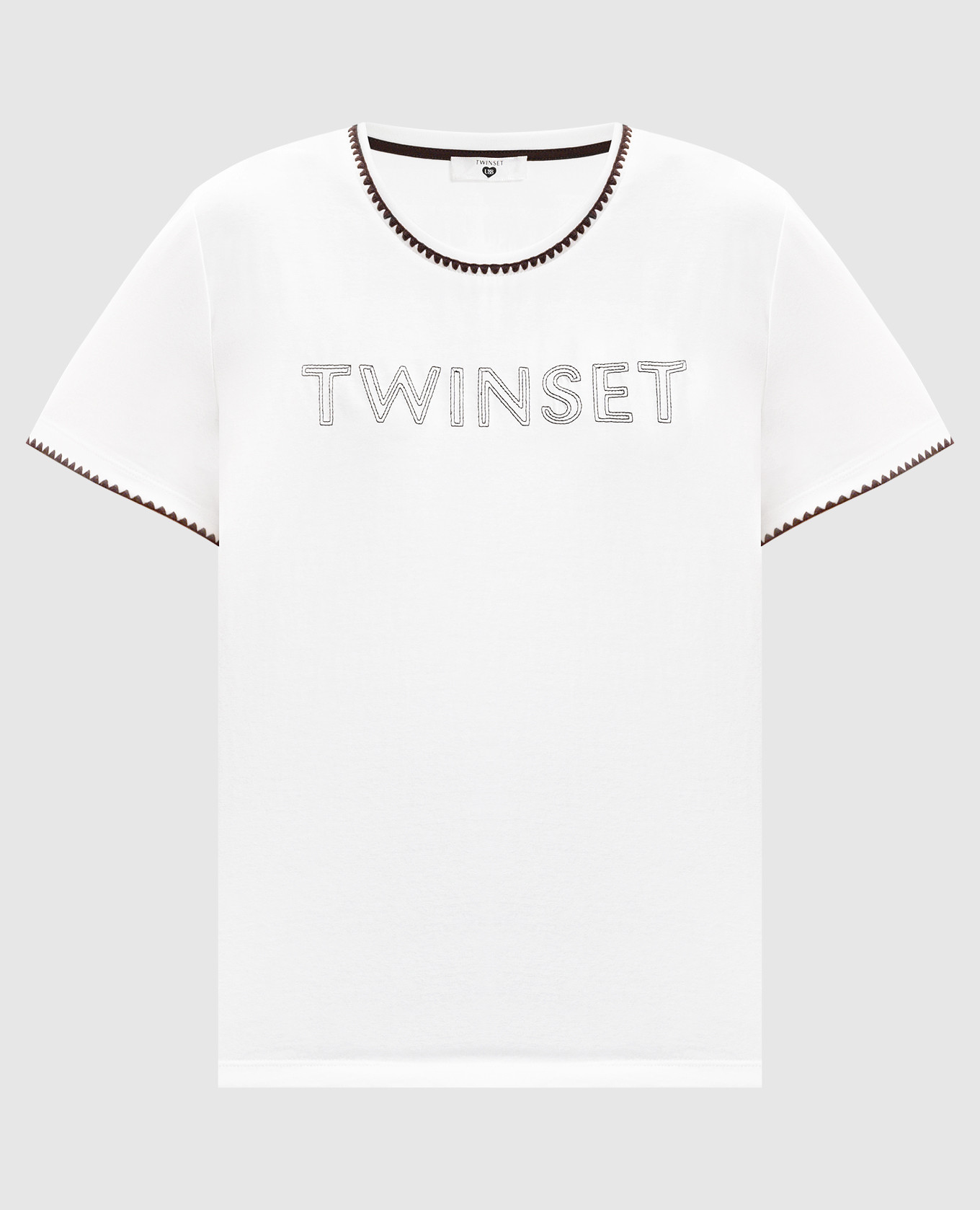 White T-shirt with logo Twinset