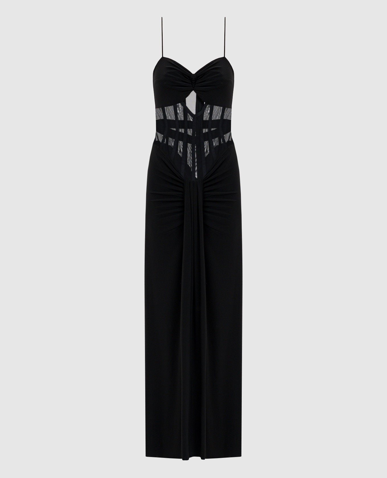 

Black maxi dress with corset top Nissa