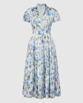 Philosophy di Lorenzo Serafini White midi dress in floral print A04610739