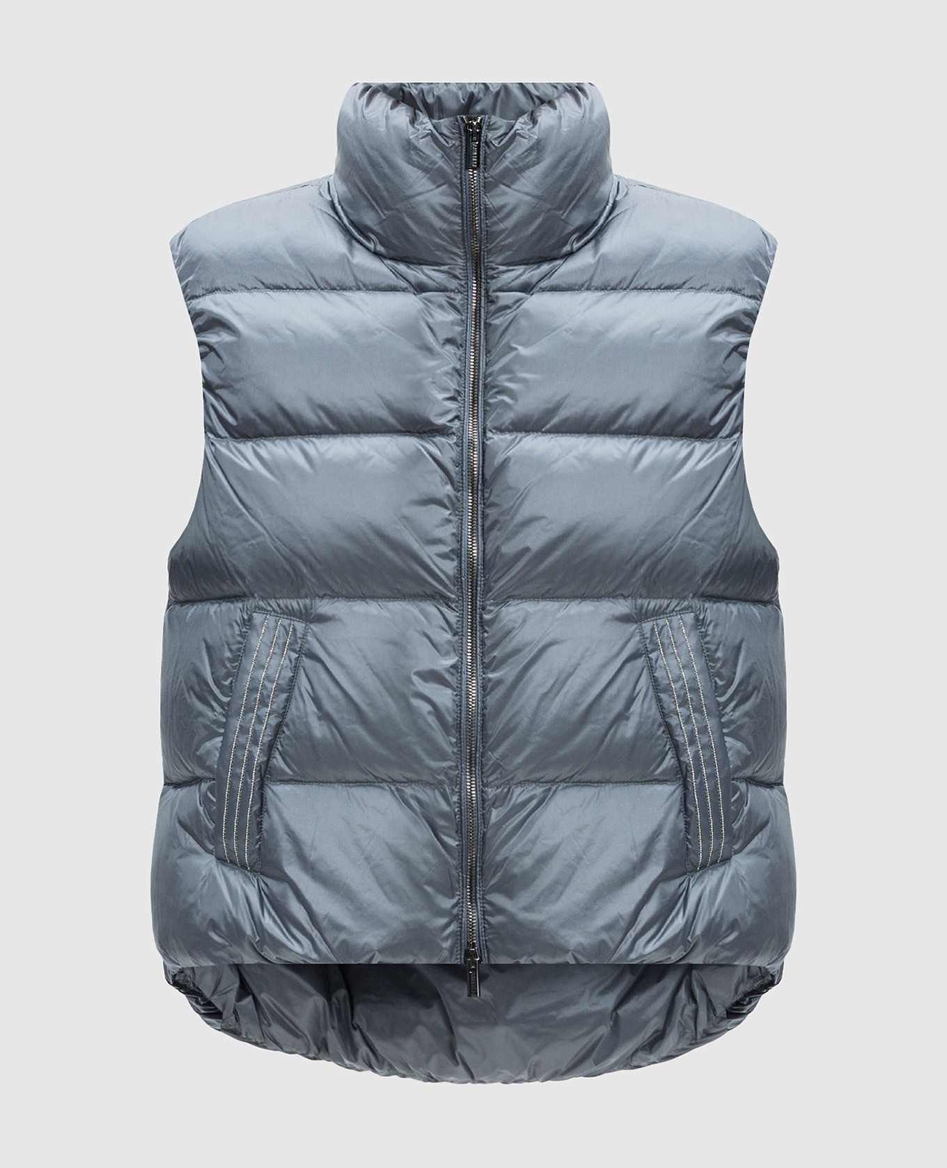 

Gray down vest with monil chain Peserico, Grey