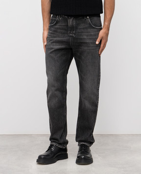 Balmain Gray jeans with a worn effect FH1MI083DF82
