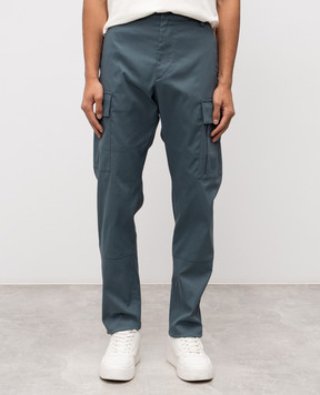 C.P. Company Metropolis Blue cargo pants with logo LPA046A110407A