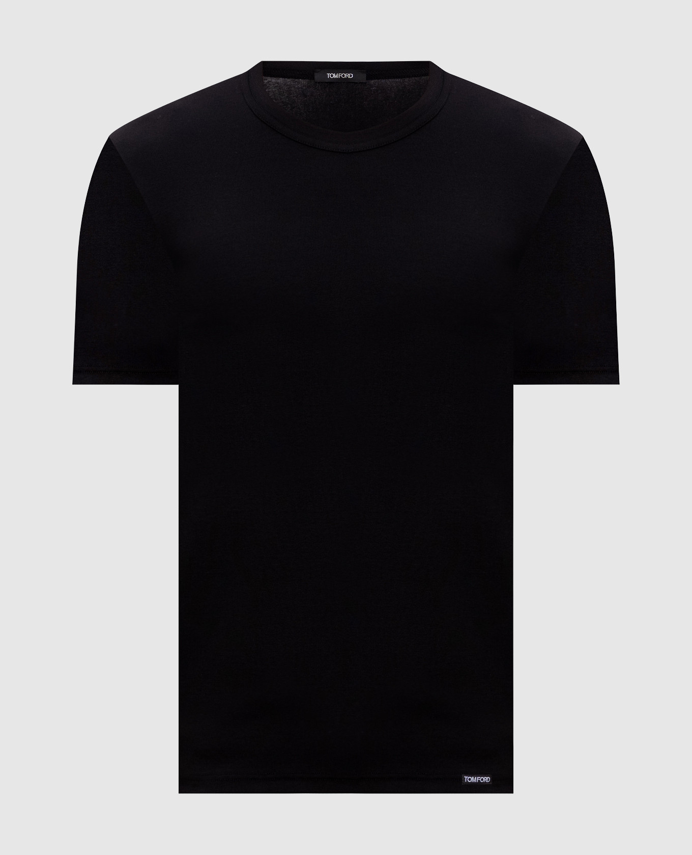 

Black T-shirt with logo patch Tom Ford