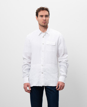 Kiton White linen shirt UMCBUBAH0928
