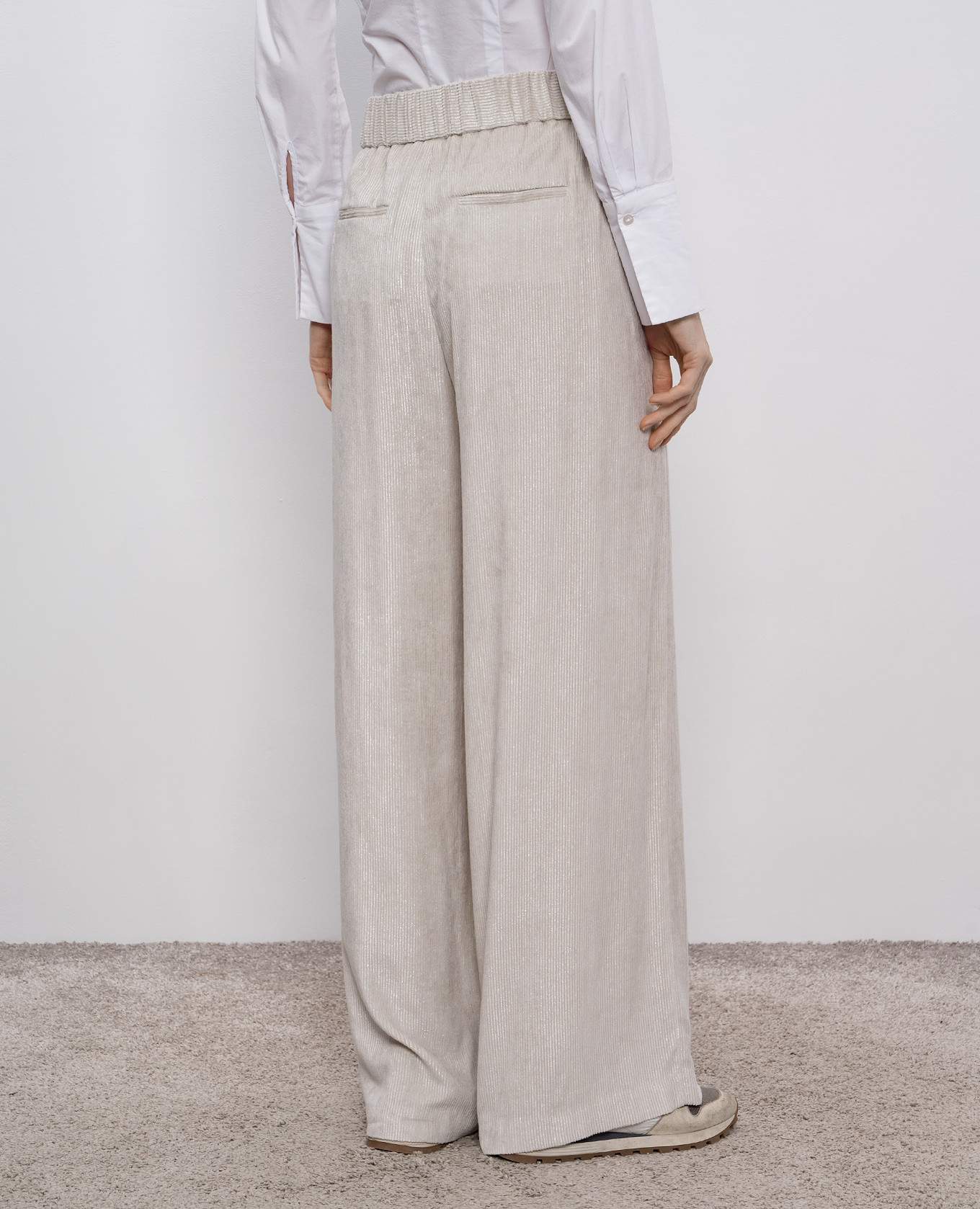 Beige corduroy pants Peserico 4