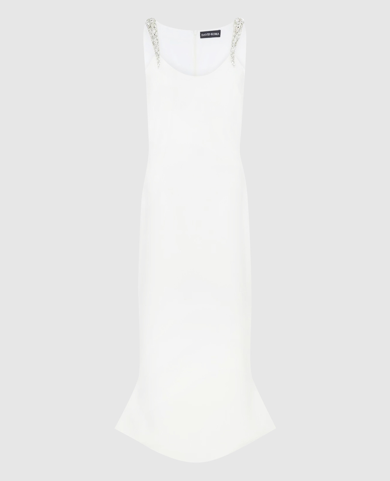

White midi dress with crystals David Koma