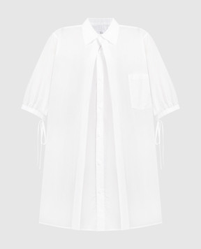 Y`S Yamamoto White blouse with layering effect YSB15004
