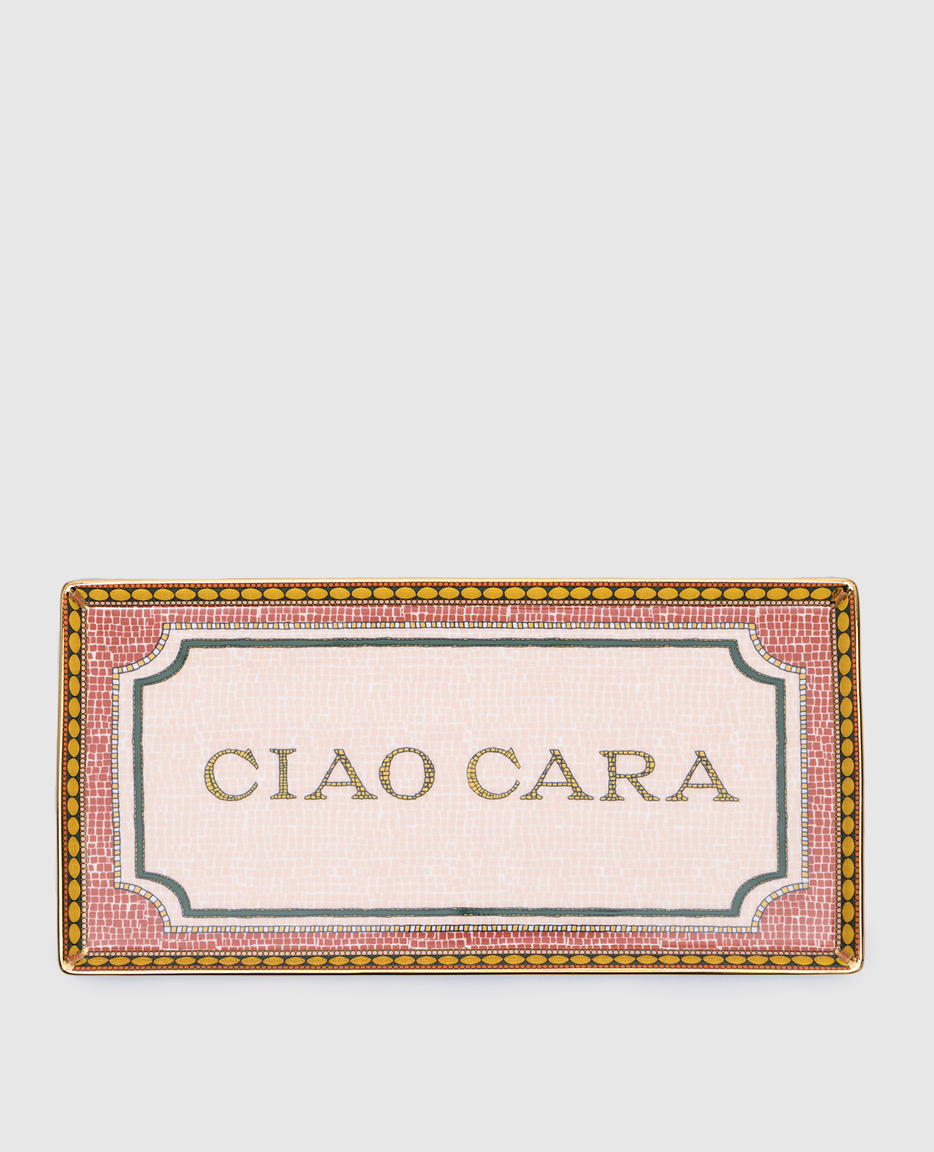 

Ciao Cara red porcelain dish with 18 carat gold plating La DoubleJ
