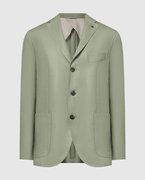 Peserico Green linen blazer R5100902606