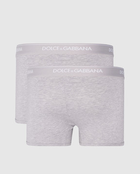 Dolce&Gabbana Set of gray boxer briefs with logo M9C07JONN95