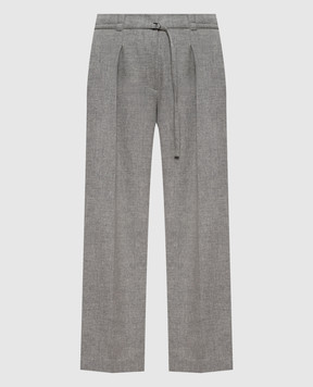 Brunello Cucinelli Gray wool and cashmere pants MB162P9050