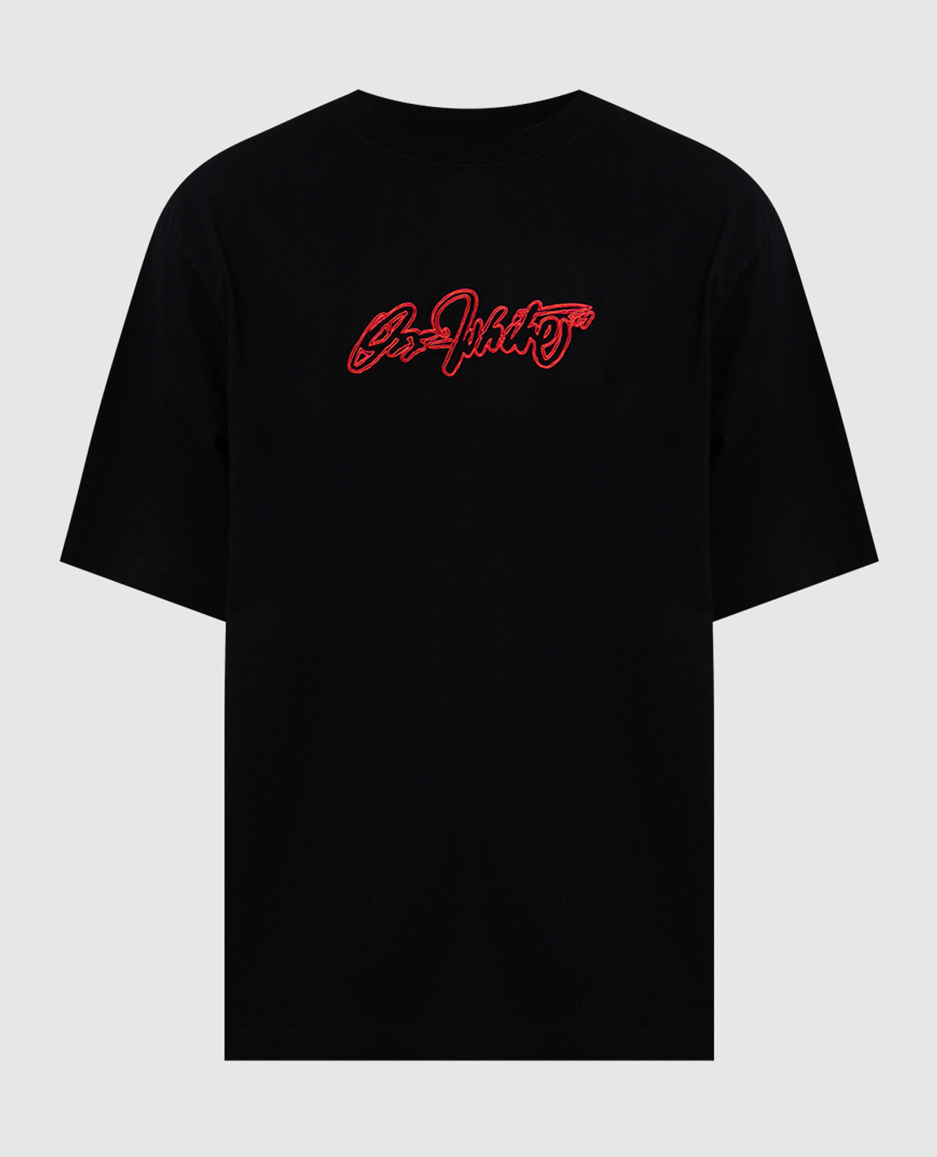 

Black t-shirt with logo embroidery Off-White