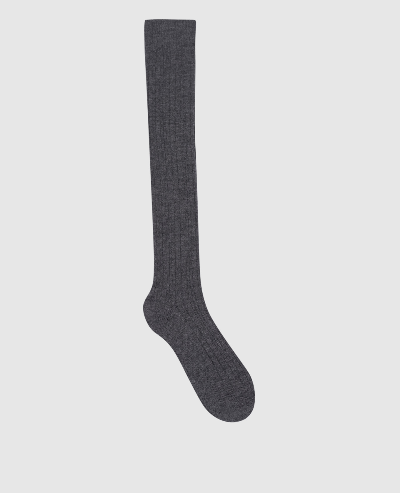 

Children's gray cashmere knee high boots Brunello Cucinelli, Серый