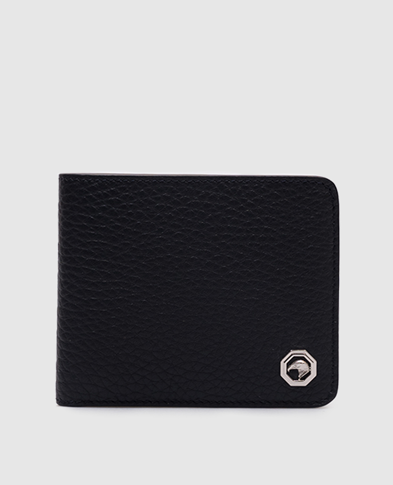 

Blue leather wallet with logo emblem Stefano Ricci