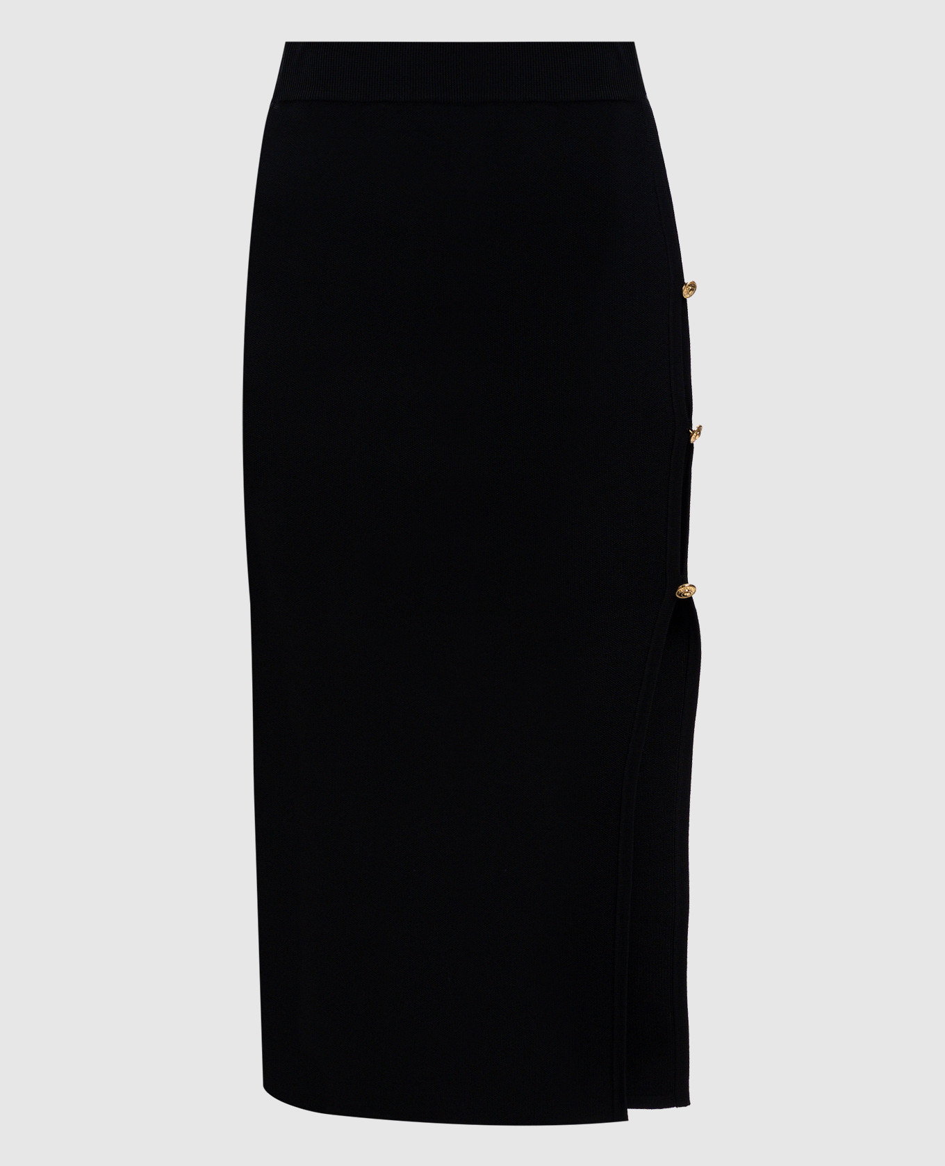 Black midi skirt with figure cuts Versace Jeans Couture