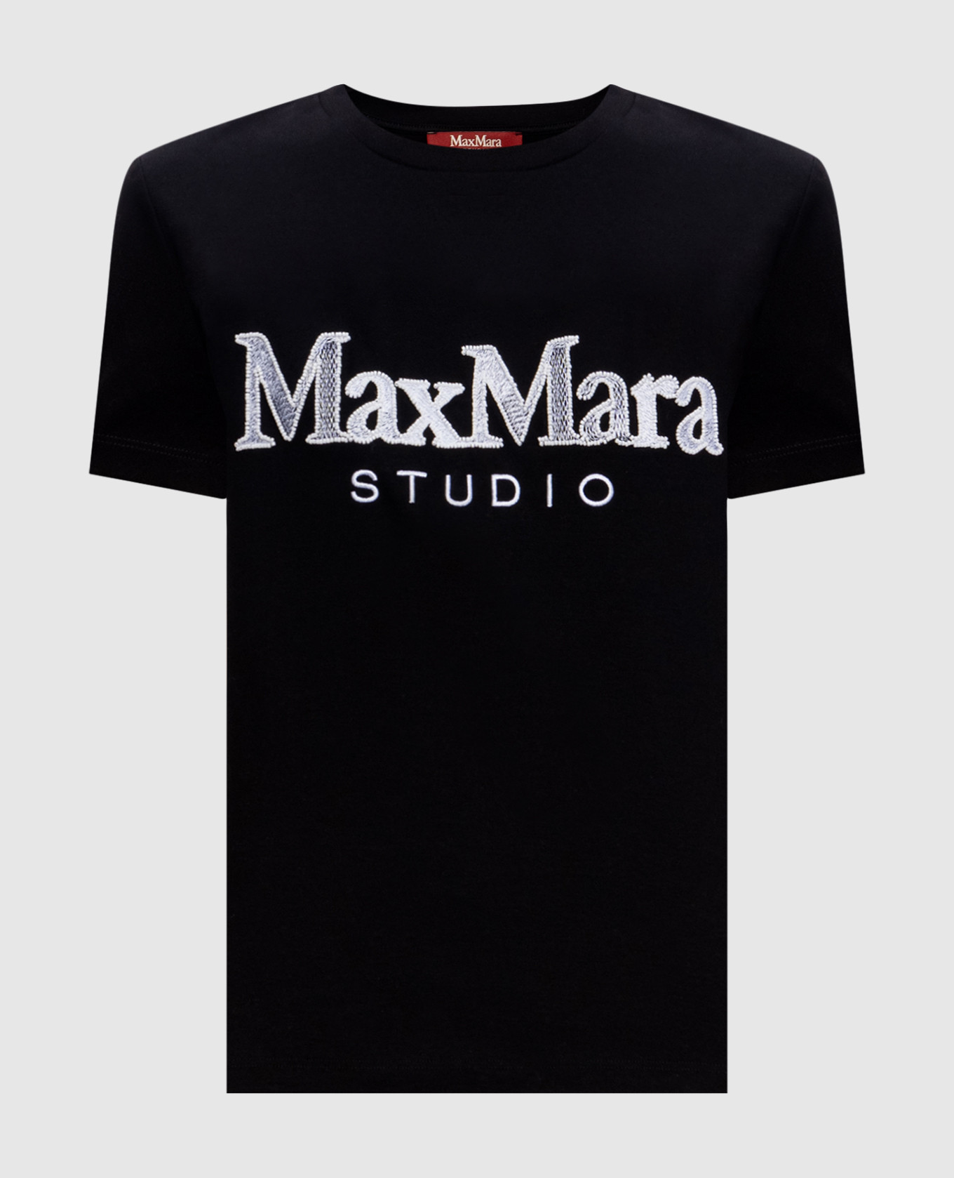 Black WON T-shirt with logo embroidery Max Mara